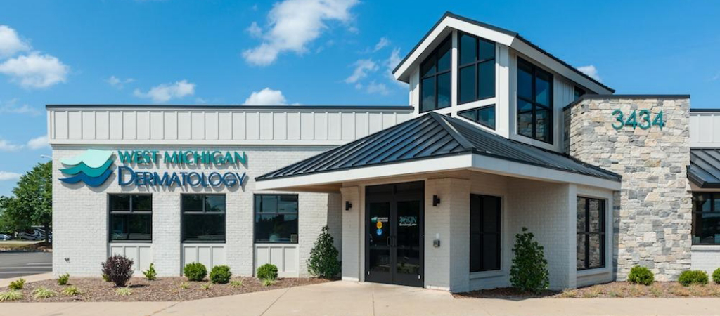 Exterior view of West Michigan Dermatology building in Grandville, MI.